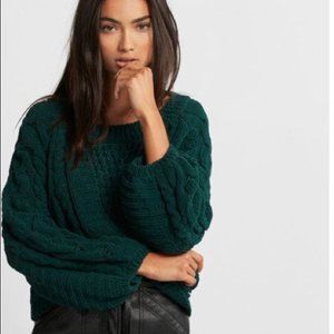Express Chenille Bubble Sleeve Sweater Sz S